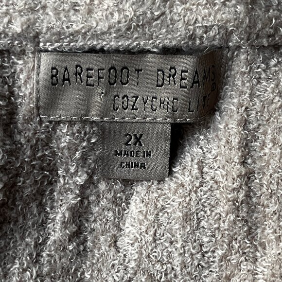 Barefoot Dreams CozyChic Lite Catalina Long Cardigan Beige SZ 2X Lagenlook Cozy - Picture 8 of 10